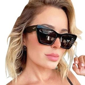 Salvatore Ferragamo Black Cat Eye Sunglasses SF929S